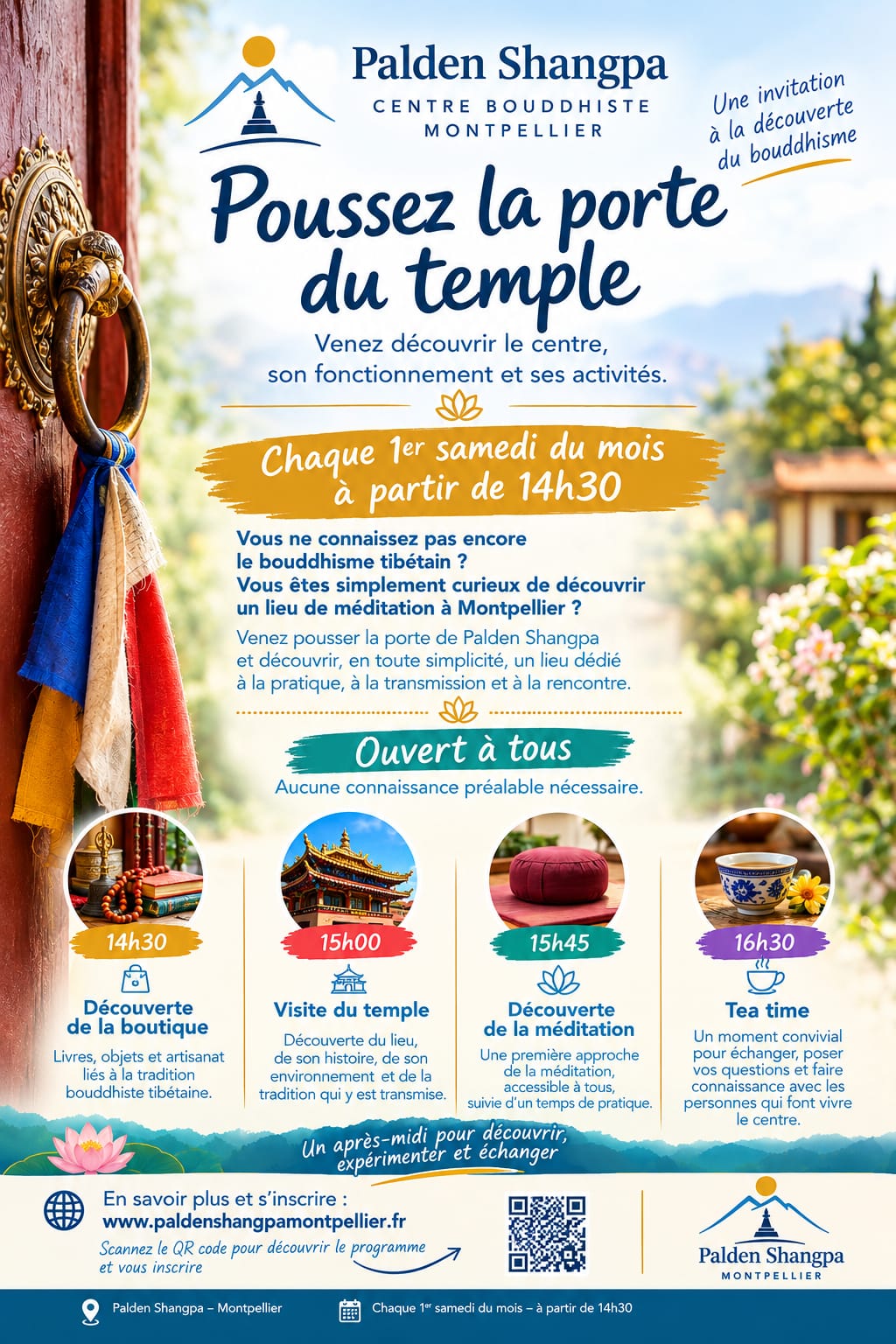 Découverte du temple, 1er samedi du mois